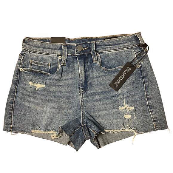 Blank NYC The Essex NWT Stretch Denim Cutoff Distressed Shorts Size 26 - Picture 1 of 3